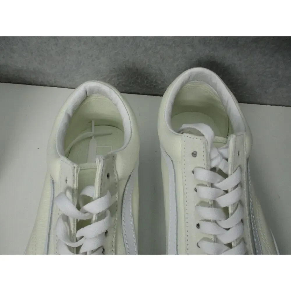 Vans Old Skool Stackform Shoes Womens Sz 10 Platform Skate Marshmallow Sneakers